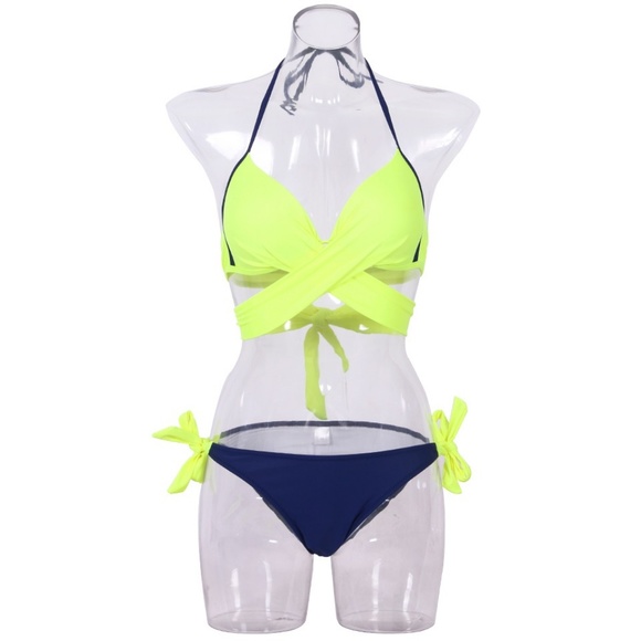 🔥HP🔥 Two Piece Swim Suit Push Up Criss Cross - Picture 7 of 8